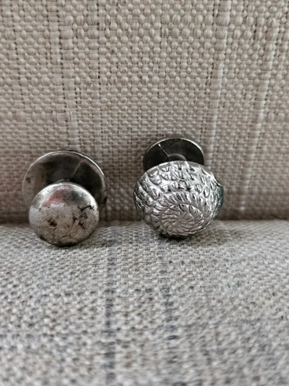 Vintage Cufflinks Gunmetal Tone Dress Shirt Cuff Links Stud Fashion Jewelry